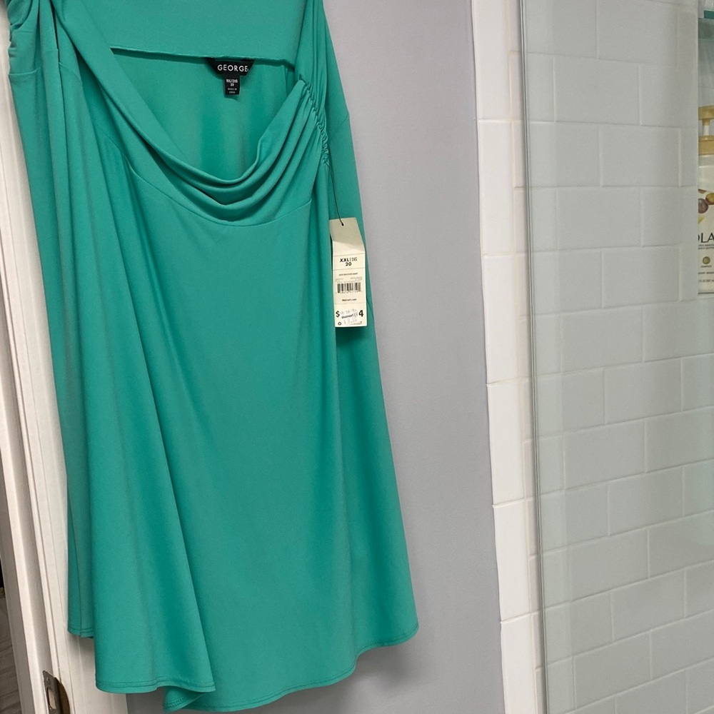 Green Draped Skirt